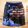 Maxcorners Bowling Electric Eagle American Flag Personalized 3D Skort, Skirts With Shorts