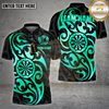 Maxcorners Darts Shirt Golden Tribal Pattern Multioptions Personalized Name, Team Name Unisex 3D Shirt (4 Colors)