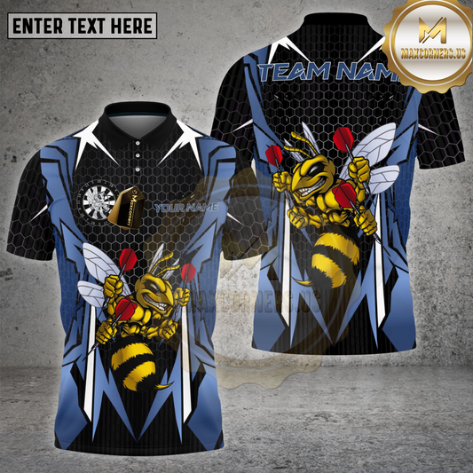 Maxcorners Darts Shirt Hornet Honeycomb Multioptions Personalized Name, Team Name Unisex 3D Shirt (4 Colors)