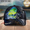 Maxcorners Ripped Metal Hook Design Custom Name Fishing Cap