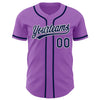 Maxcorners Custom Medium Purple Navy-White Authentic Baseball Jersey LM2605