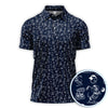 Maxcorners Dachshund Pattern Golf Shirt for Men, Funny Christmas Golf Polos, Golf Gift For Men