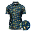 Maxcorners Funny Frog Golf And Beer Shirt For Men, Christmas Golf Pattern Polos, Golf Gift For Golfers