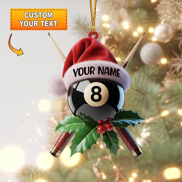Maxcorners Santa Hat 8-Ball Christmas Ornament