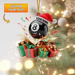 Maxcorners Billiard Couple Pool Balls Christmas Ornament 2025