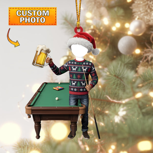 Maxcorners Custom Billiard & Beer Ornament