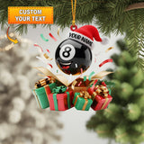 Maxcorners Couple Pool Balls Christmas Ornament 2025