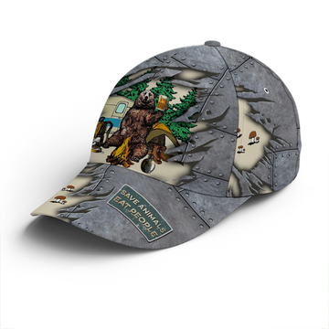Maxcorners Save Animals Eat People Camping Baseball Cap LM0402