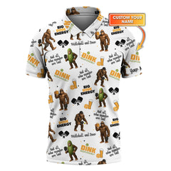 Maxcorners Bigfoot and Beer Pickleball Shirt – Funny Custom Men's Tee – Big Dink Energy Design LM0509