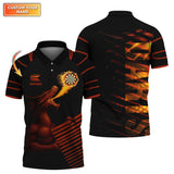 Maxcorners Personalized Fire Dragon Darts Jersey, Custom Name Darts Shirt, Dart Shirts For Men LM0509