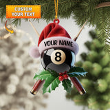 Maxcorners Santa Hat 8-Ball Christmas Ornament