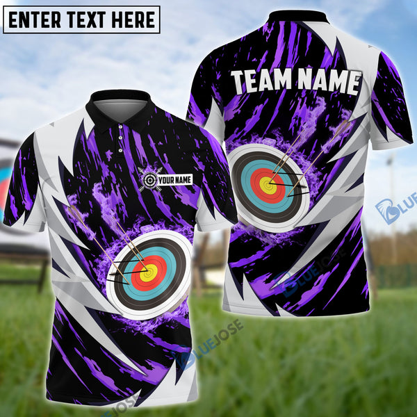 Maxcorners Personalized Name Thunder Dot Archery Multicolor 3D Shirt