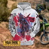 Maxcorners Motocross Xtreme ( Red Blue ) Customize Name 3D Shirts