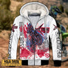 Maxcorners Motocross Xtreme ( Red Blue ) Customize Name 3D Shirts