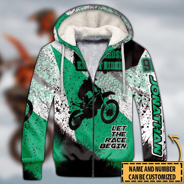 Maxcorners Motocross Expert Rider ( Green ) Customize Name And Number 3D Shirts