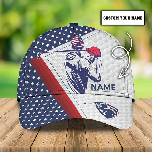Maxcorners 3D Full Print Classic Cap Hat For Golfer, American Golfer Gifts, Good Quality Golf Cap For Men And Woman LM0402