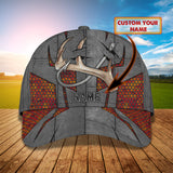 Maxcorners Hunting Fishing Metal Pattern Classic Personalized Cap