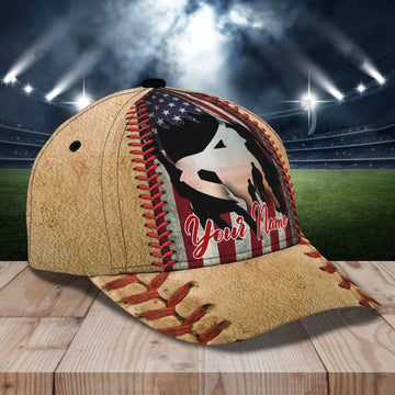 Maxcorners 3D Classic Cap Baseball Son Personalized Name Cap LM0402