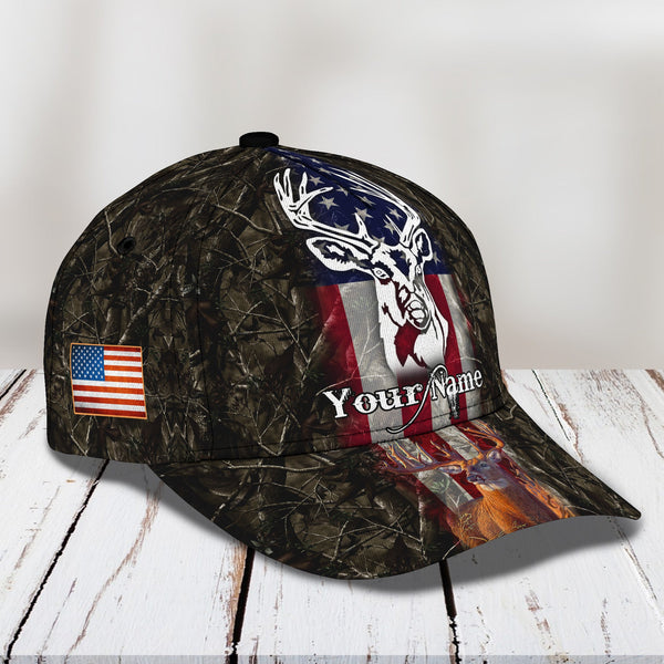 Maxcorners Deer Hunting American Classic Personalized Cap