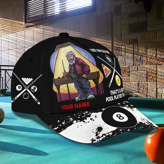 Maxcorners Billiard Lover Personalized Name 3D Over Printed Cap