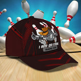 Maxcorners Strike Bowling Classic Personalized Name 3D Cap