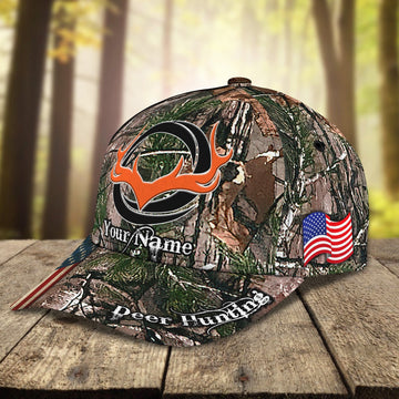 Maxcorners 3D Classic Cap Deer Hunting Personalized Name Cap 568 LM0402