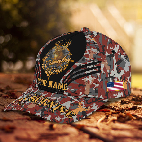 Maxcorners Deer Hunting Country Girl Personalized Cap