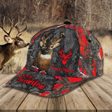 Maxcorners Deer Hunting Red Camo Personalized Cap