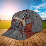 Maxcorners Hunting Fishing Metal Pattern Classic Personalized Cap