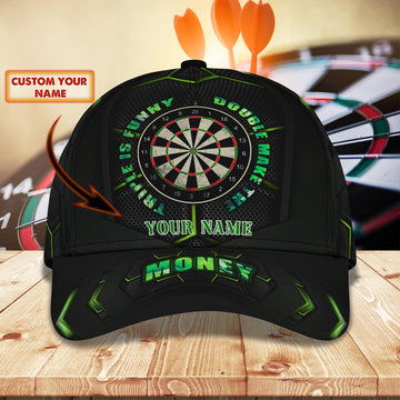 Maxcorners 3D Classic Cap Darts Green Personalized Name Cap 02 LM0402