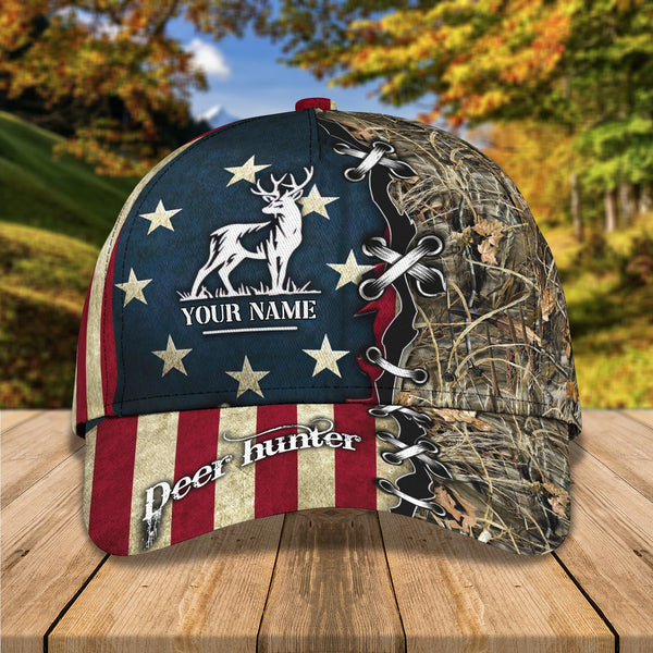 Maxcorners Deer Hunting America Classic Personalized Cap