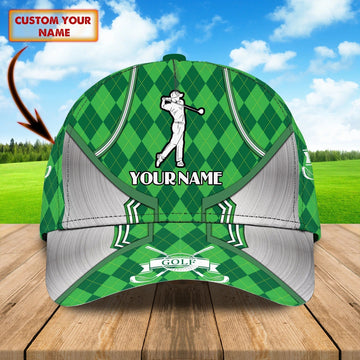 Maxcorners Personalized Green Golf Cap For Men And Women, Best Quality Cap Hat For Golf Lover, Present Golf Lovers LM0402