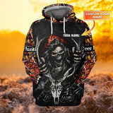 Maxcorners Custom Name Hunting Deer Reaper Shirt 3D All Over Printed Clothes
