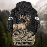 Maxcorners Custom Name Hunting Elk Shirt 3D All Over Printed Clothes