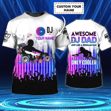 Maxcorners DJ Dad Personalized 3D All Over Printed Shirt