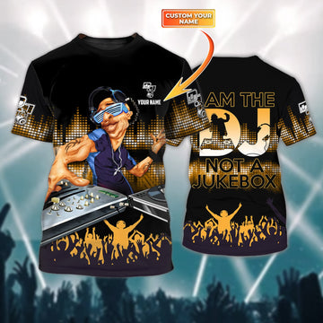 Maxcorners DJ Not a JukeBox Personalized 3D All Over Printed Shirt