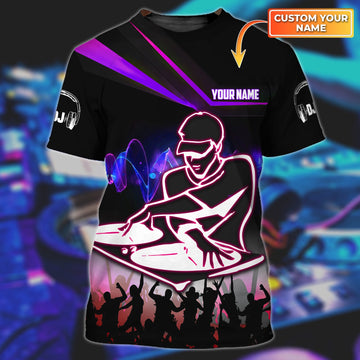 Maxcorners DJ Light Personalized 3D All Over Printed Shirt