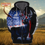 Maxcorners Custom Name Hunting Deer American Cool Shirt 3D All Over Printed Clothes