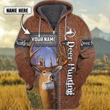 Maxcorners Custom Name Hunting Deer Mark Shirt 3D All Over Printed Clothes