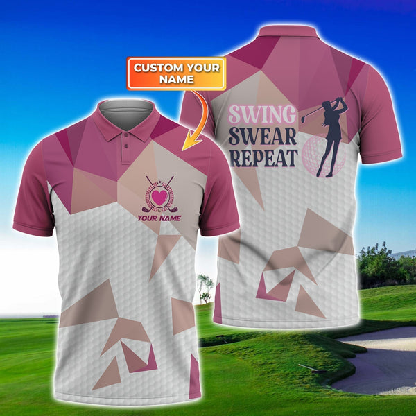 Maxcorners Golf Girl Customized Name 3D Shirt