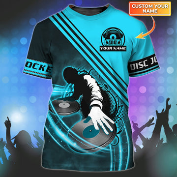 Maxcorners DJ Cyan Personalized 3D All Over Printed Shirt