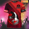 Maxcorners DJ Red Personalized 3D All Over Printed Shirt