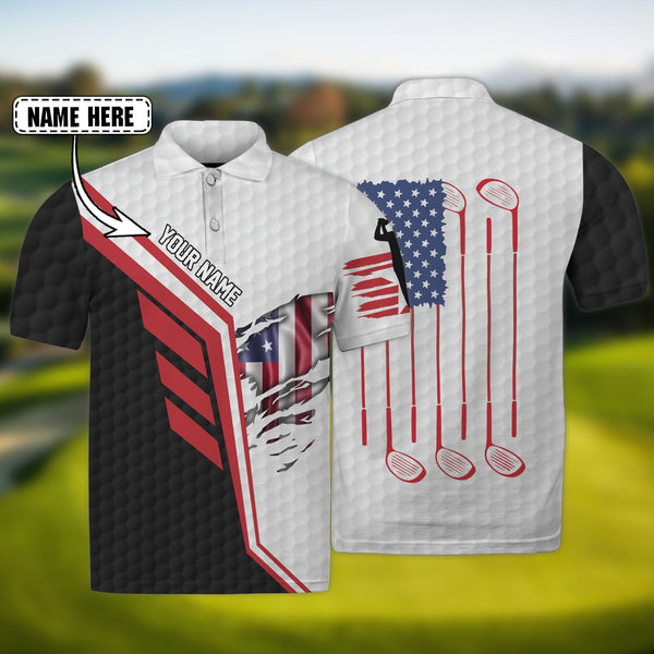 Maxcorners Golf American 2 Customized Name 3D Shirt