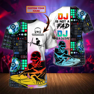 Maxcorners DJ Colorful Personalized 3D All Over Printed Shirt