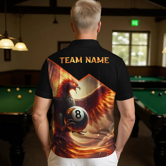 Maxcorners Billiard 8 Ball Phonenix Multicolor Options Personalized Name, Team Name 3D Shirts (4 Colors)