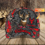 Maxcorners Deer Hunting Red Camo Personalized Cap