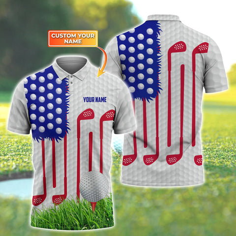 Maxcorners Golf America Customized Name 3D Shirt