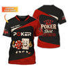 Maxcorners Custom Name Poker Shirt - Red Black Tee with Chip, Card & â€œDo Not Foldâ€ QuoteLM1009