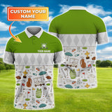 Maxcorners Golf Green Customized Name 3D Shirt