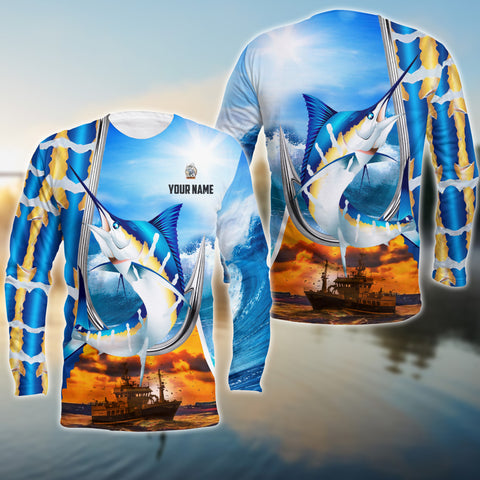 Maxcorners  Customize Name 3D Fishing Shirts